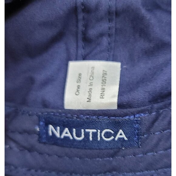 Nautica Womens Adjustable Blue Fabric Pink Logo Baseball Golf Hat - Picture 4 of 4